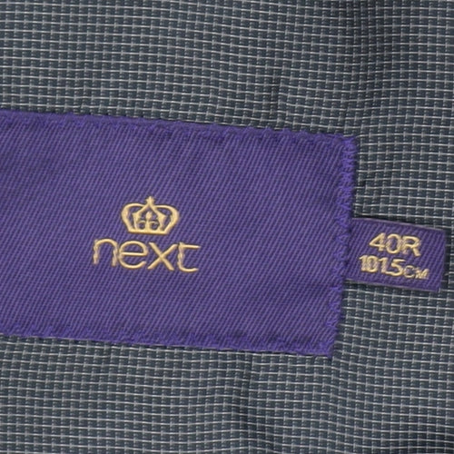 Next Men's Grey Regular Fit Blazer 40R Two Button Notch Lapel Jacket