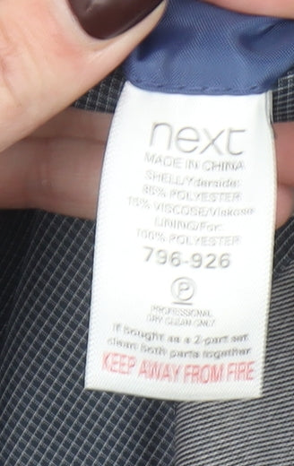 Next Men's Grey Regular Fit Blazer 40R Two Button Notch Lapel Jacket