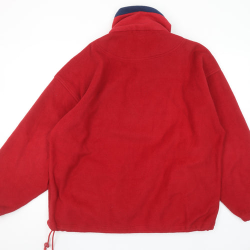 Mario Valente Men's Red Fleece 1/4 Zip Pullover Sweatshirt XL