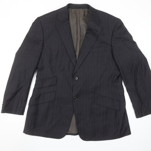 Austin Reed Men’s Grey Pinstripe Wool Blazer 42S Classic Formal Jacket