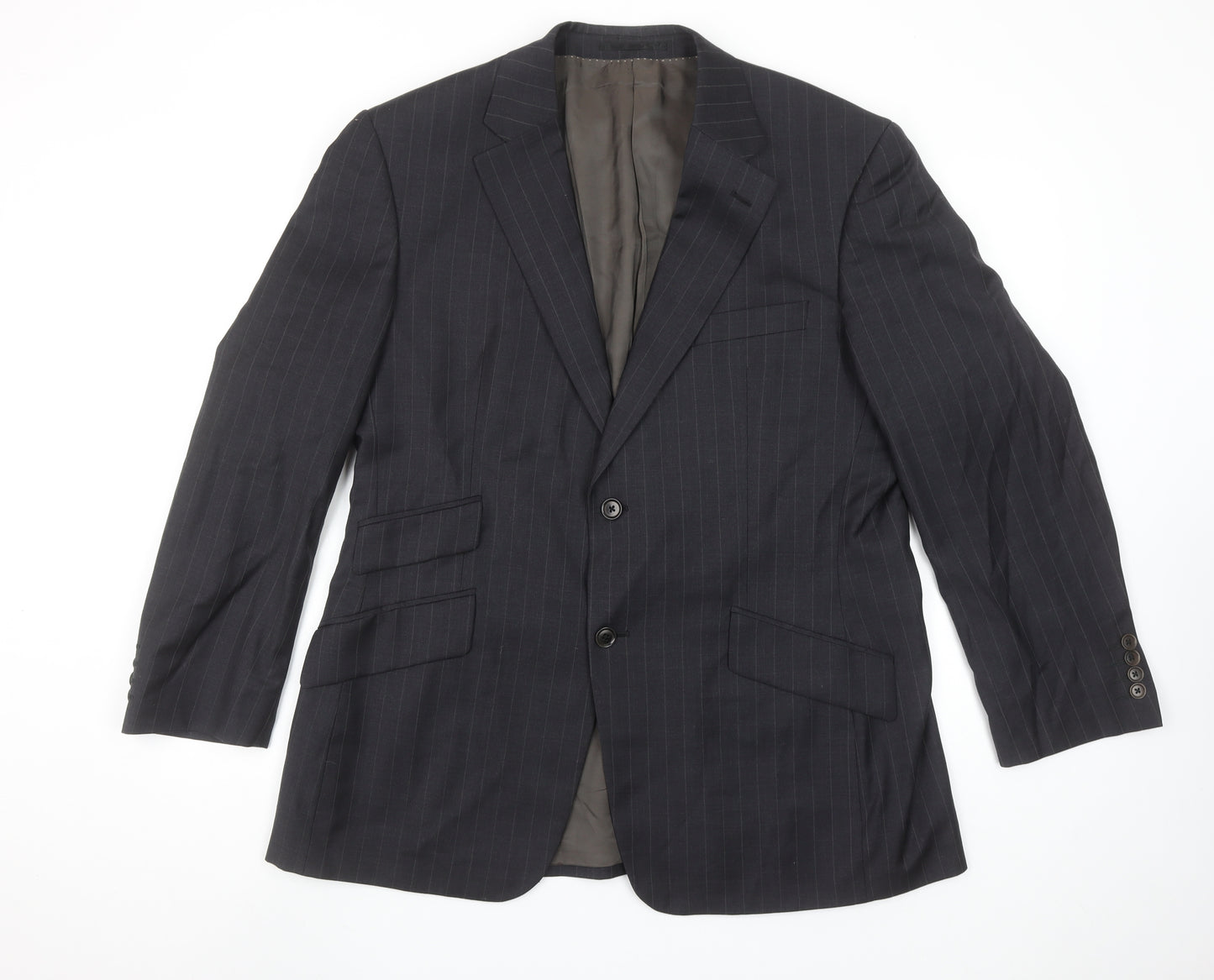 Austin Reed Men’s Grey Pinstripe Wool Blazer 42S Classic Formal Jacket