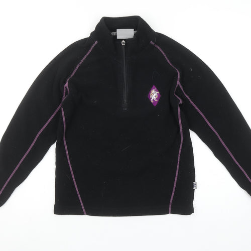 Kukri Boys Black Fleece 1/4 Zip Pullover Sweatshirt 11-12 Years