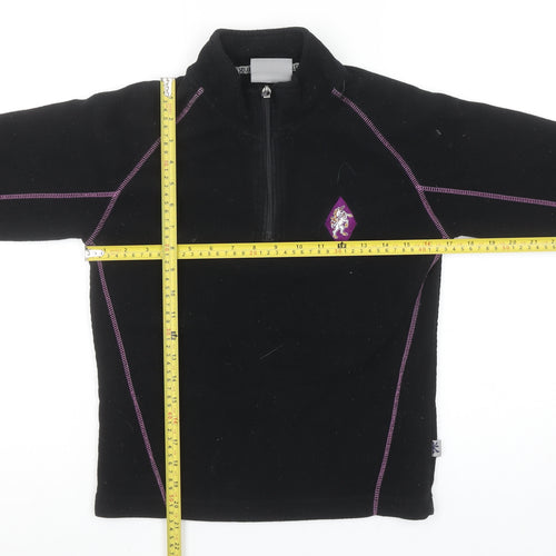 Kukri Boys Black Fleece 1/4 Zip Pullover Sweatshirt 11-12 Years