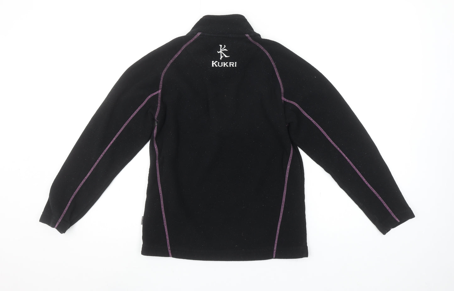 Kukri Boys Black Fleece 1/4 Zip Pullover Sweatshirt 11-12 Years