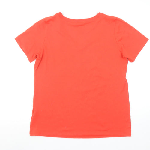 Nike Women's Red V-Neck Dri-FIT Athletic T-Shirt Size L