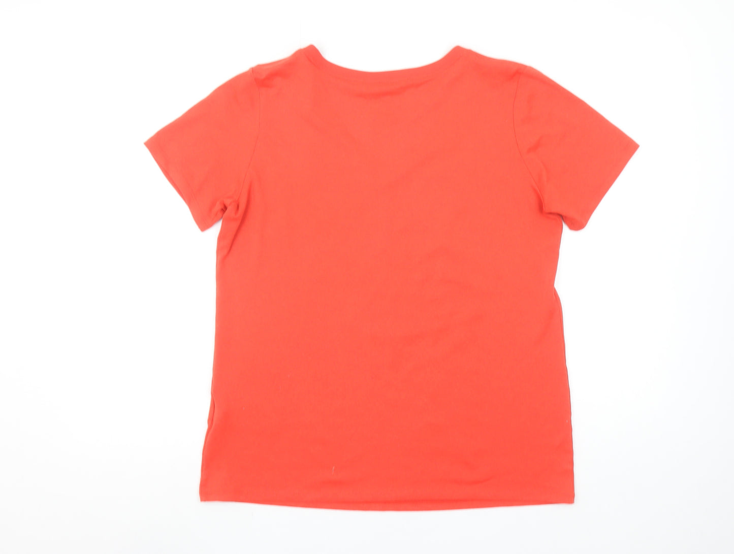 Nike Women's Red V-Neck Dri-FIT Athletic T-Shirt Size L
