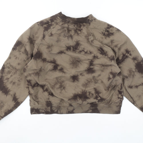 ONLY LIFE Women's Brown Tie-Dye Pullover Sweatshirt M Cotton Casual