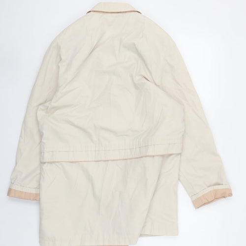 Klass Women Beige Mid-Length Button Overcoat Size 12