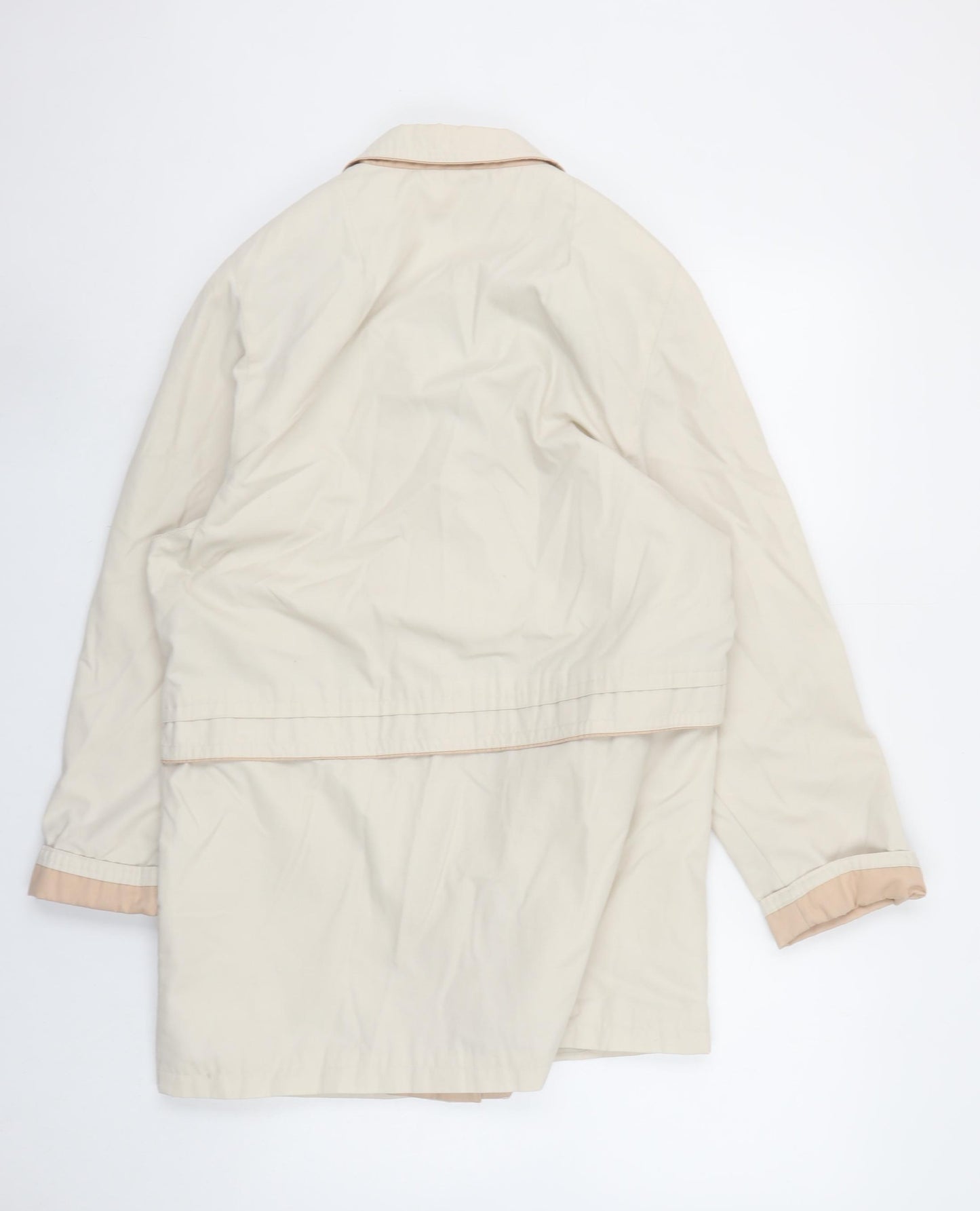 Klass Women Beige Mid-Length Button Overcoat Size 12