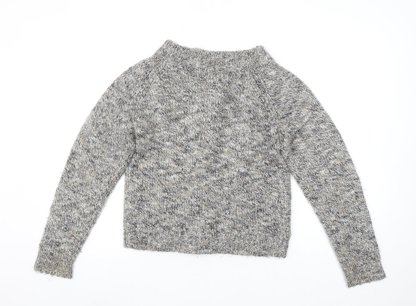 Linea Women's Grey Knit Button Cardigan M Chunky Long Sleeve