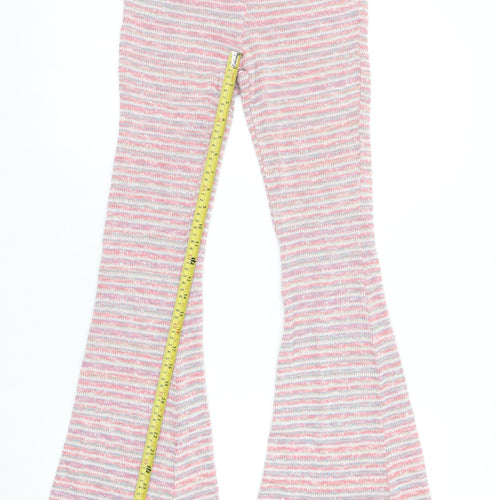 Outfitters Women's Multicoloured Striped Flared Knit Leggings S