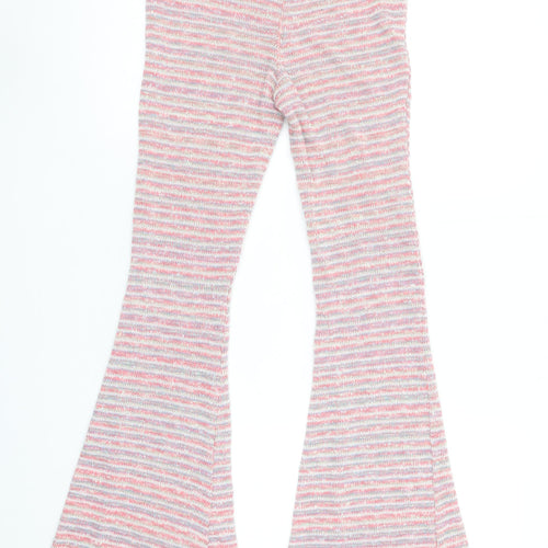 Outfitters Women's Multicoloured Striped Flared Knit Leggings S
