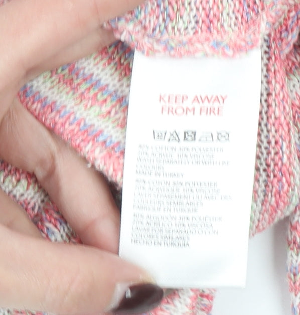 Outfitters Women's Multicoloured Striped Flared Knit Leggings S