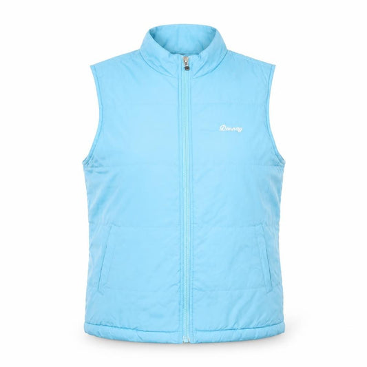 Front view of Donnay Women Blue Polyester Sleeveless Waistcoat, size M
