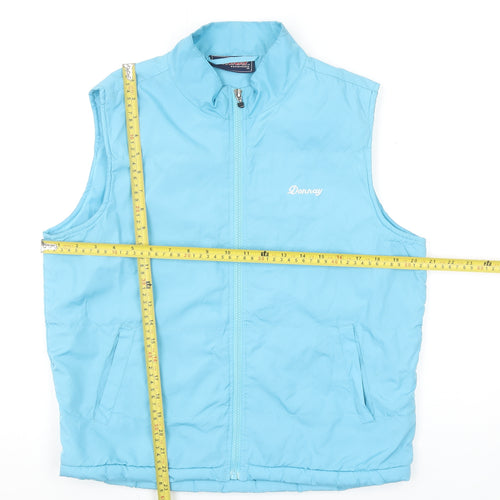 Donnay Women Blue Polyester Sleeveless Waistcoat Size M