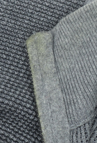 Maison Cinqcent Men's Grey Cotton 1/4 Zip High Neck Jumper Size M