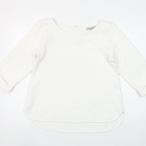 Great Plains Women’s White Quilted Cotton Blend Blouse Size L