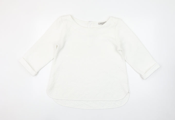 Great Plains Women’s White Quilted Cotton Blend Blouse Size L
