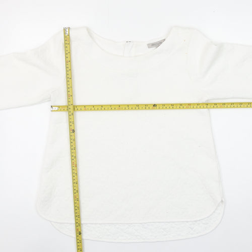 Great Plains Women’s White Quilted Cotton Blend Blouse Size L