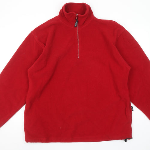 Champion Outdoor Men's Red XL Fleece 1/4 Zip Pullover Sweatshirt