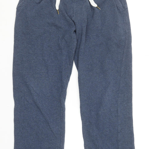 John Partridge Men’s Blue Sweatpants L Regular Fit Drawstring Cotton Blend