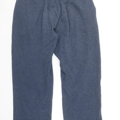 John Partridge Men’s Blue Sweatpants L Regular Fit Drawstring Cotton Blend