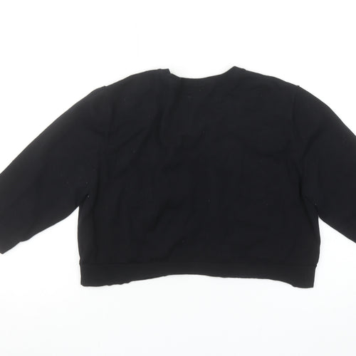 Monsoon Women’s Black Cotton Blend 3/4 Sleeve Cardigan Size 16