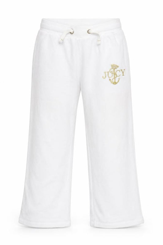 Juicy Couture Girls White Jogger Trousers Size 8/9 Cotton Blend