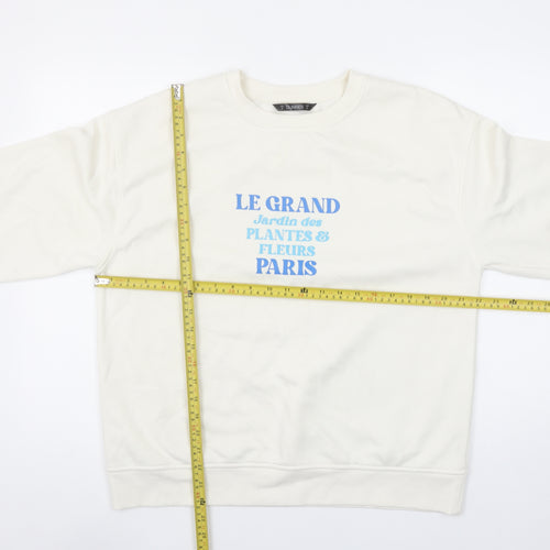 Dunnes Stores Women Ivory Crew Neck Pullover Sweatshirt Size 12