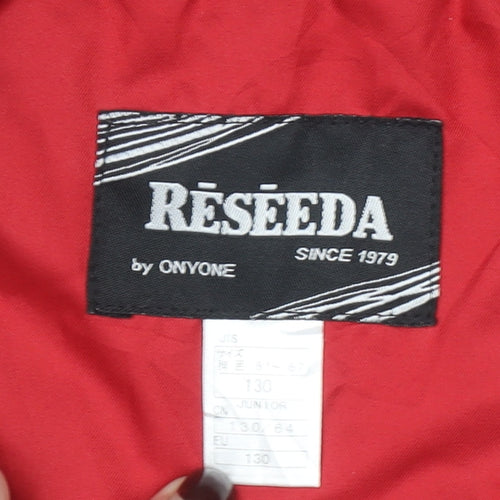 Reseeda Boys Red Varsity Jacket Hooded Lined Water Resistant 10 Years
