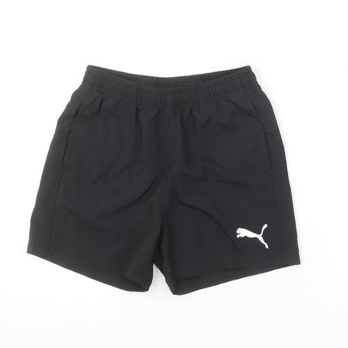 Puma Boys Black 13-14 Years Athletic Activewear Shorts Polyester