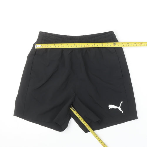 Puma Boys Black 13-14 Years Athletic Activewear Shorts Polyester