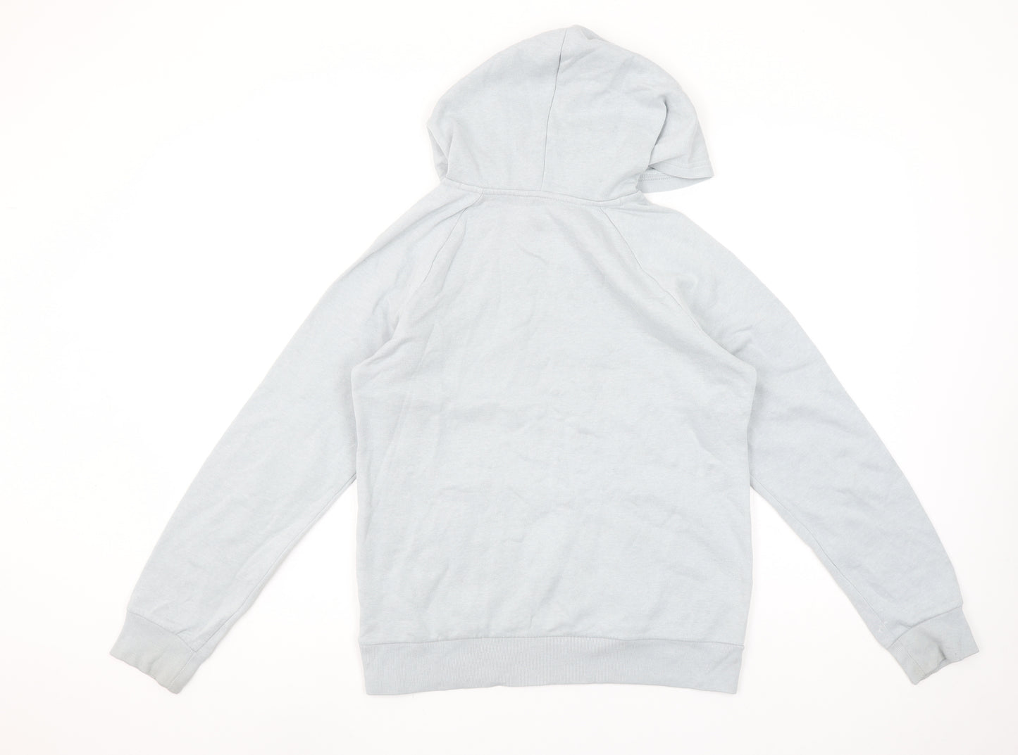 Under Armour Boys Grey YLG Pullover Hoodie Cotton Blend ColdGear