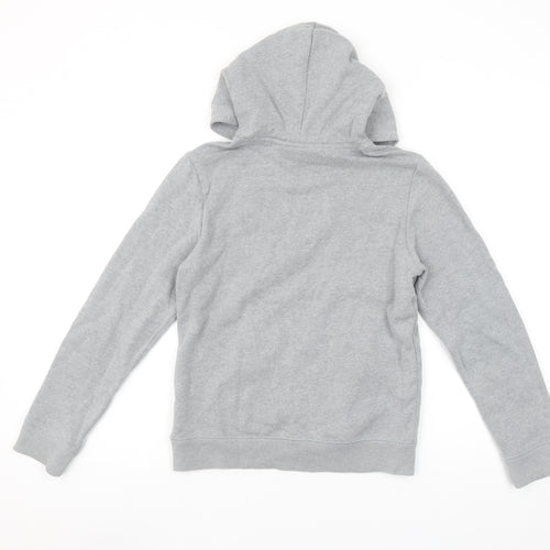 Under Armour Boys Grey Pullover Hoodie Medium ColdGear Fleece