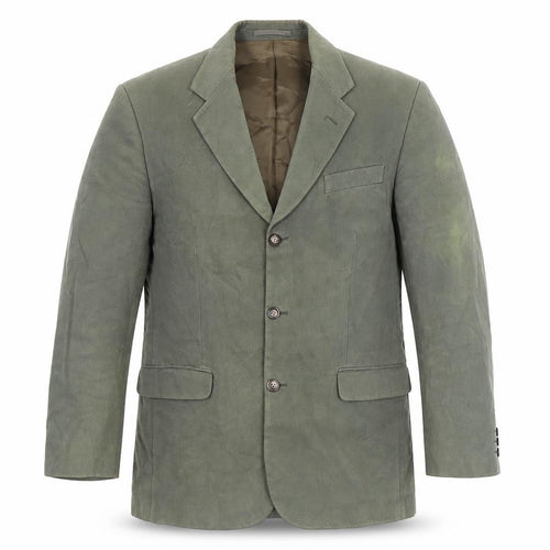 Gurteen Mens Green 40L Cotton Single-Breasted Blazer Jacket