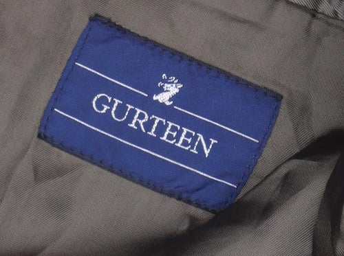 Gurteen Mens Green 40L Cotton Single-Breasted Blazer Jacket