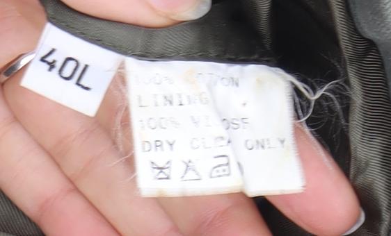 Gurteen Mens Green 40L Cotton Single-Breasted Blazer Jacket