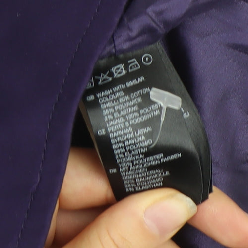 H&M Women's Purple Belted Single-Breasted Blazer UK 14