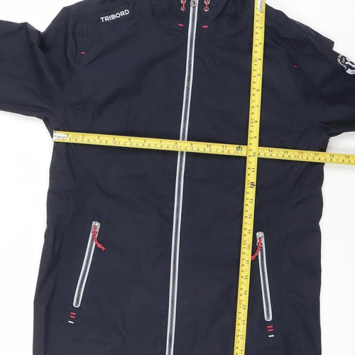 Tribord Women's Blue Waterproof Hooded Rain Jacket 2XS