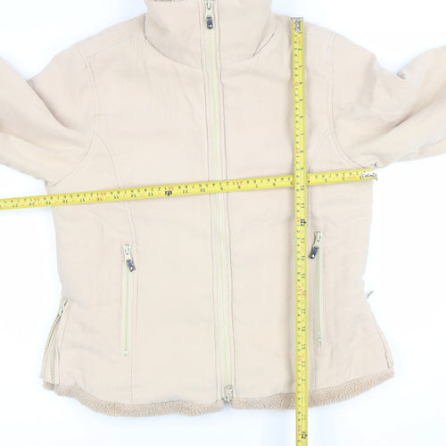 mlw CountrySport Women's Beige L Lined Winter Jacket with Faux Fur Trim