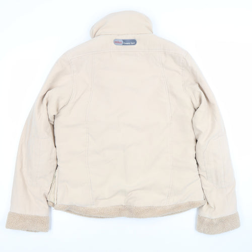 mlw CountrySport Women's Beige L Lined Winter Jacket with Faux Fur Trim