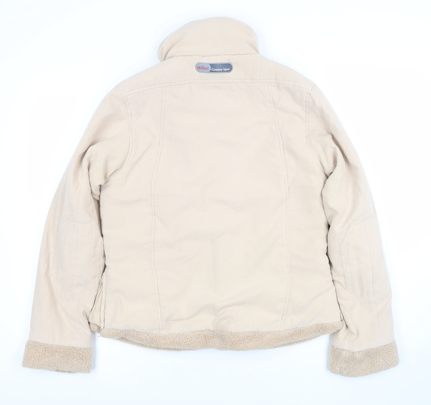 mlw CountrySport Women's Beige L Lined Winter Jacket with Faux Fur Trim