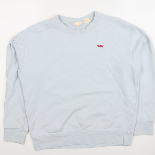 Levi's Women's Light Blue Cotton Crew Neck Sweatshirt Size S