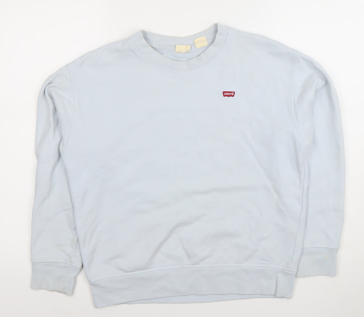 Levi's Women's Light Blue Cotton Crew Neck Sweatshirt Size S