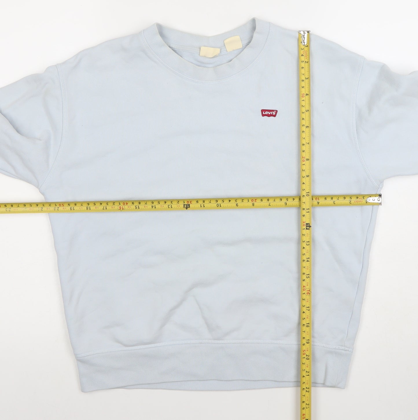 Levi's Women's Light Blue Cotton Crew Neck Sweatshirt Size S
