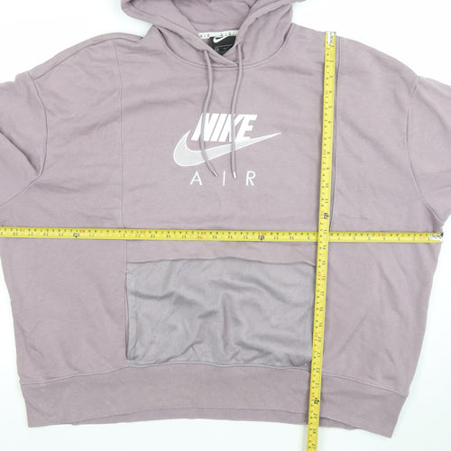 Nike Air Women's Purple Pullover Hoodie Size XL Cotton Blend