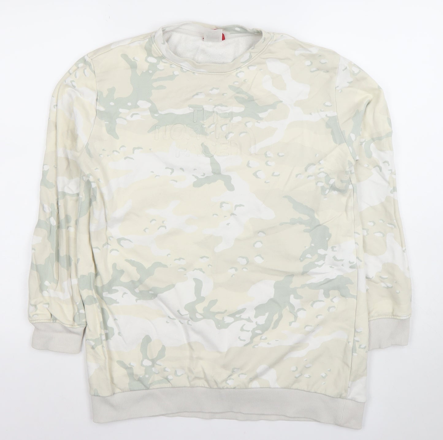 The North Face Womens Beige Camouflage Cotton Sweatshirt M