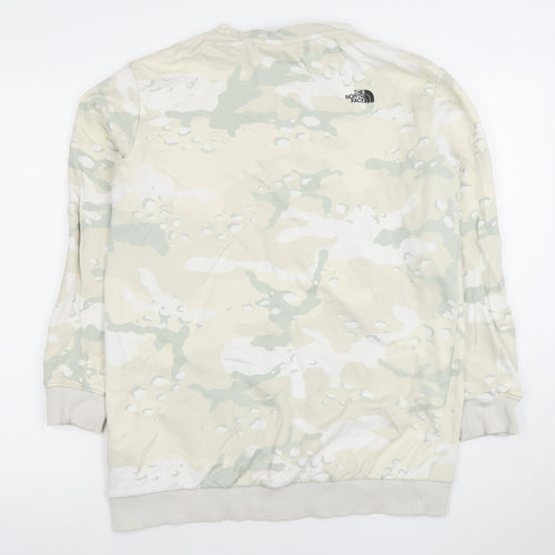 The North Face Womens Beige Camouflage Cotton Sweatshirt M