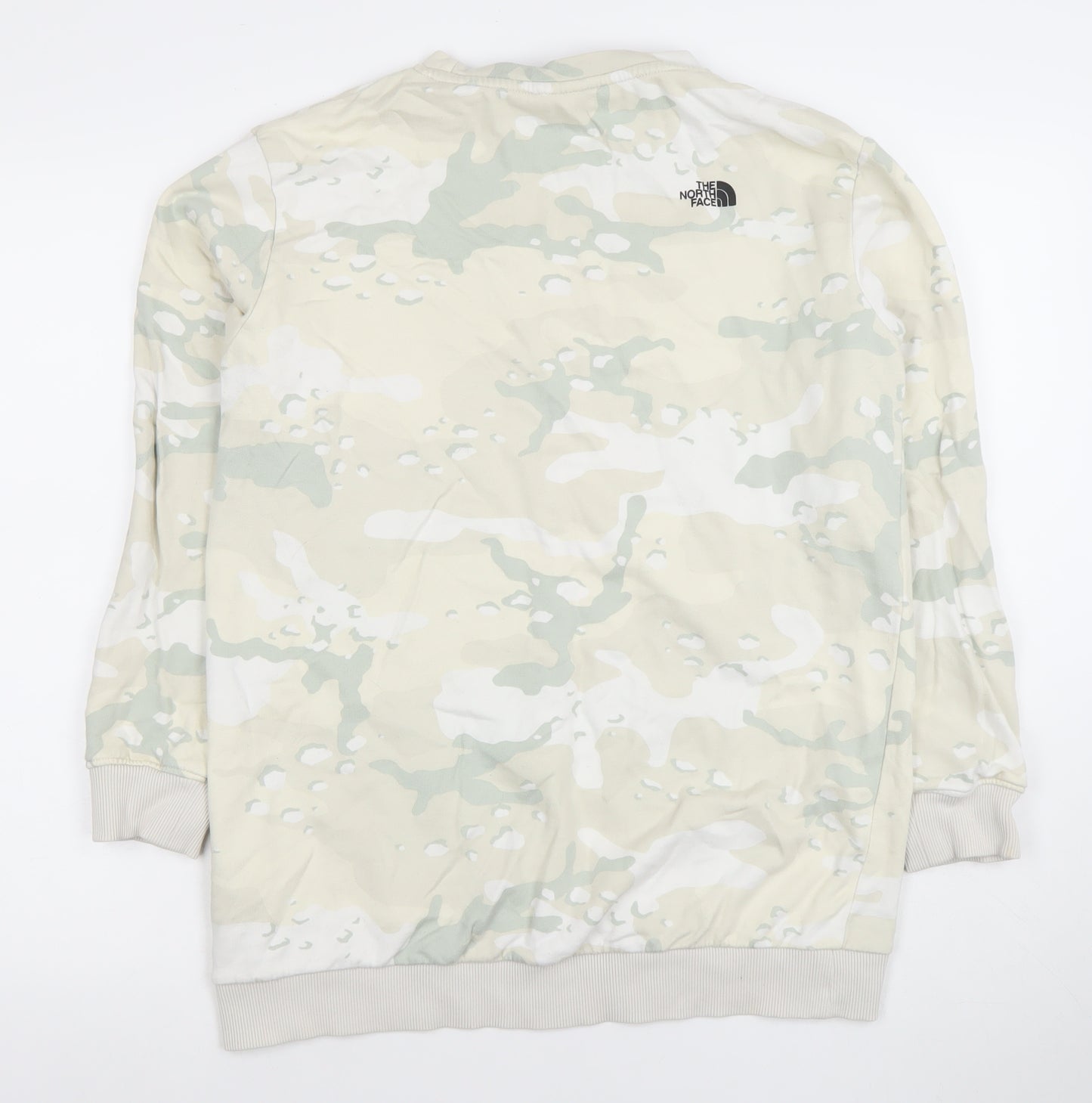 The North Face Womens Beige Camouflage Cotton Sweatshirt M
