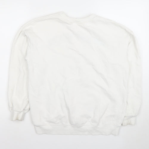 H&M Boys White Mickey Mouse Sweatshirt 12-14 Years Pullover Crew Neck